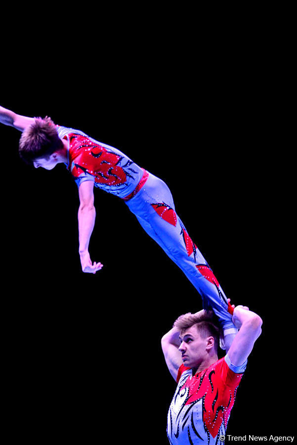 Bakıda ilk dəfə olaraq akrobatika gimnastikası üzrə Dünya Kubokuna start verilib (FOTO)