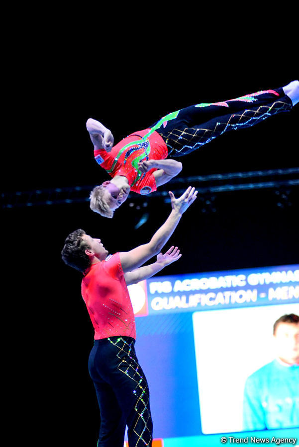 Bakıda ilk dəfə olaraq akrobatika gimnastikası üzrə Dünya Kubokuna start verilib (FOTO)