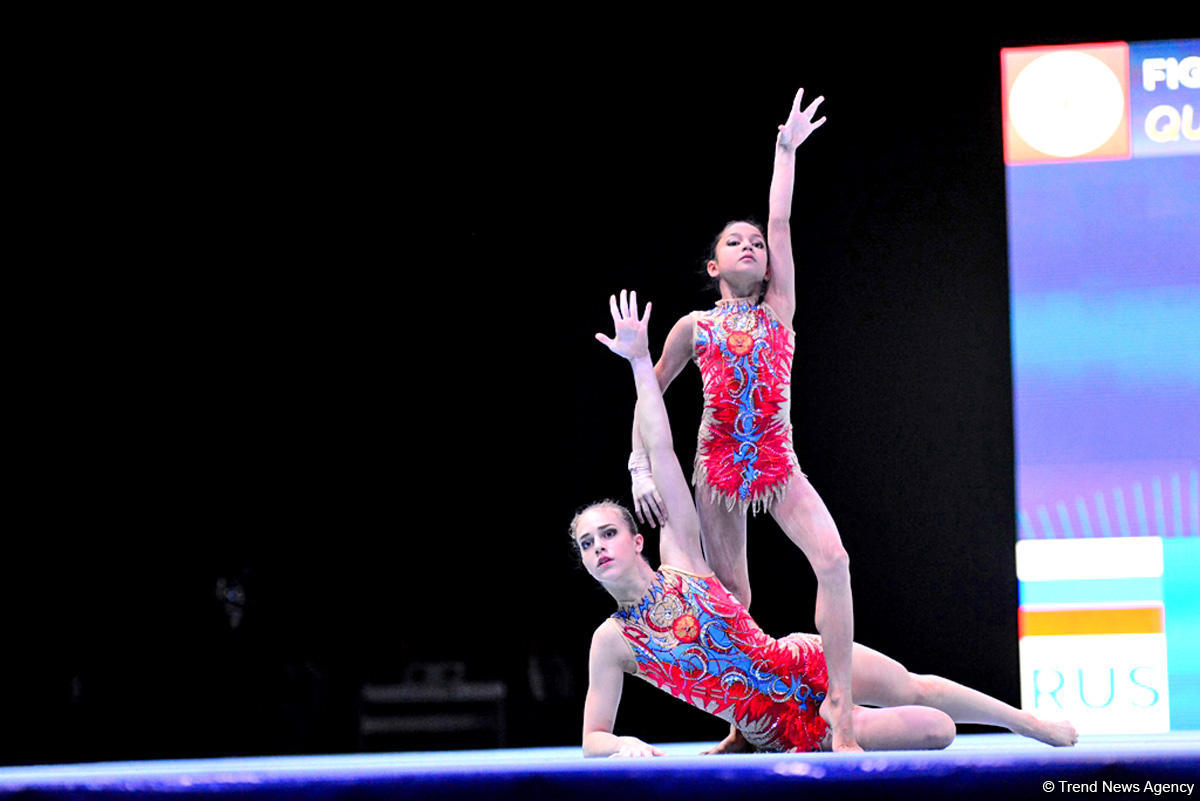 Bakıda ilk dəfə olaraq akrobatika gimnastikası üzrə Dünya Kubokuna start verilib (FOTO)
