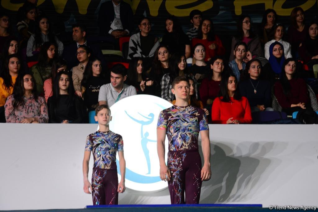 Akrobatika gimnastikası üzrə Dünya Kuboku çərçivəsində AGF Trophy Kubokunun mükafatlandırma mərasimi keçirilib (FOTO)