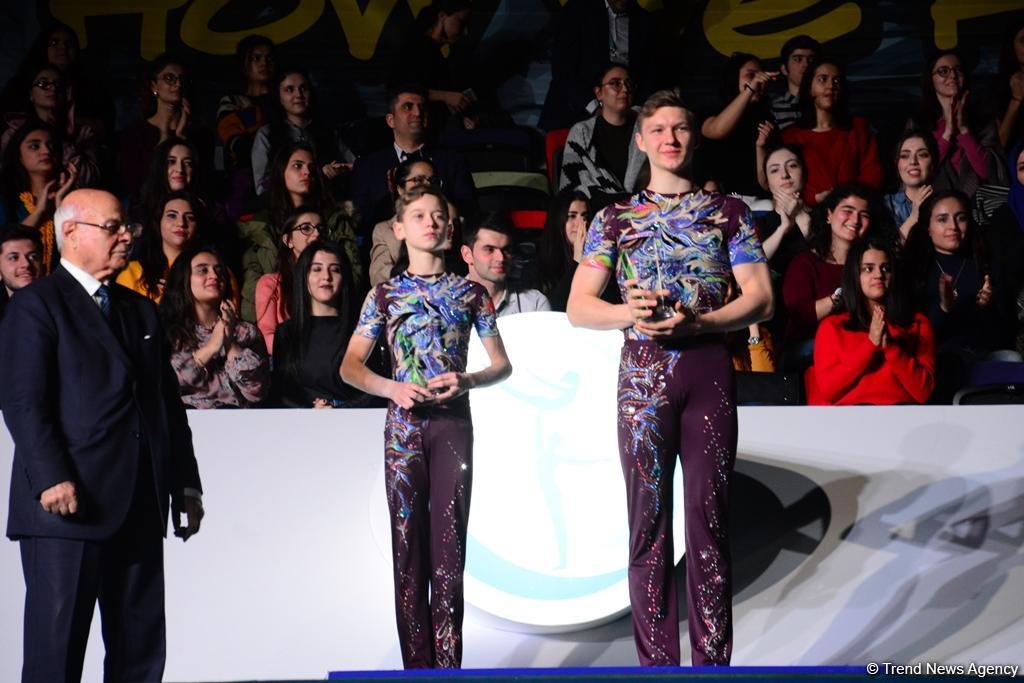 Akrobatika gimnastikası üzrə Dünya Kuboku çərçivəsində AGF Trophy Kubokunun mükafatlandırma mərasimi keçirilib (FOTO)