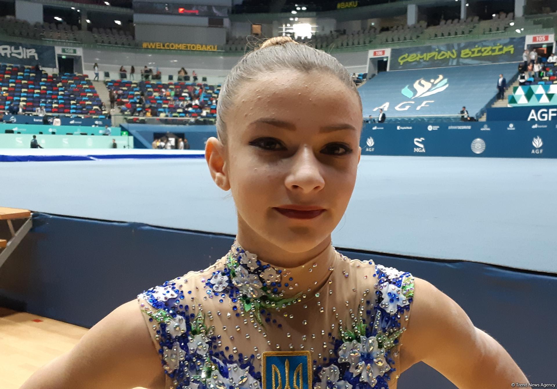 Ukraynalı gimnast: Azarkeşlər mənə güc və əminlik verdi