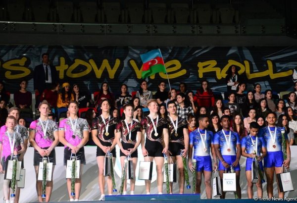 Bakıda akrobatika gimnastikası üzrə Dünya Kubokunun ikinci mükafatlandırma mərasimi keçirilib (FOTO)