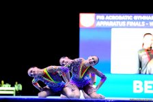 Akrobatika gimnastikası üzrə Dünya Kubokunun finalları start götürüb (FOTO)