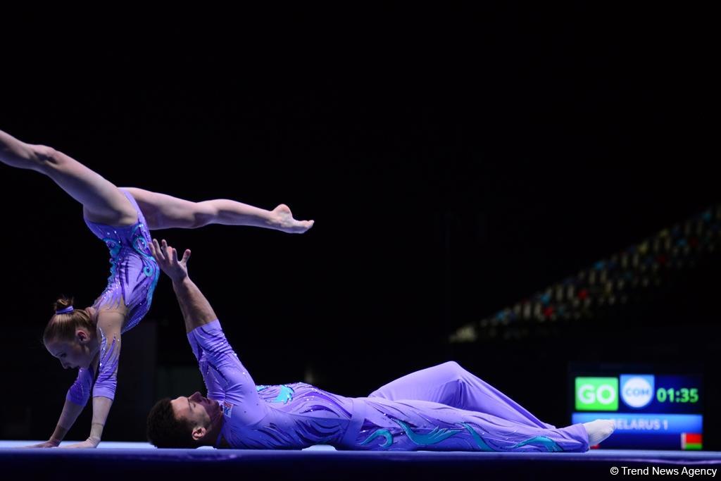 Akrobatika gimnastikası üzrə Dünya Kubokunun finalları start götürüb (FOTO)