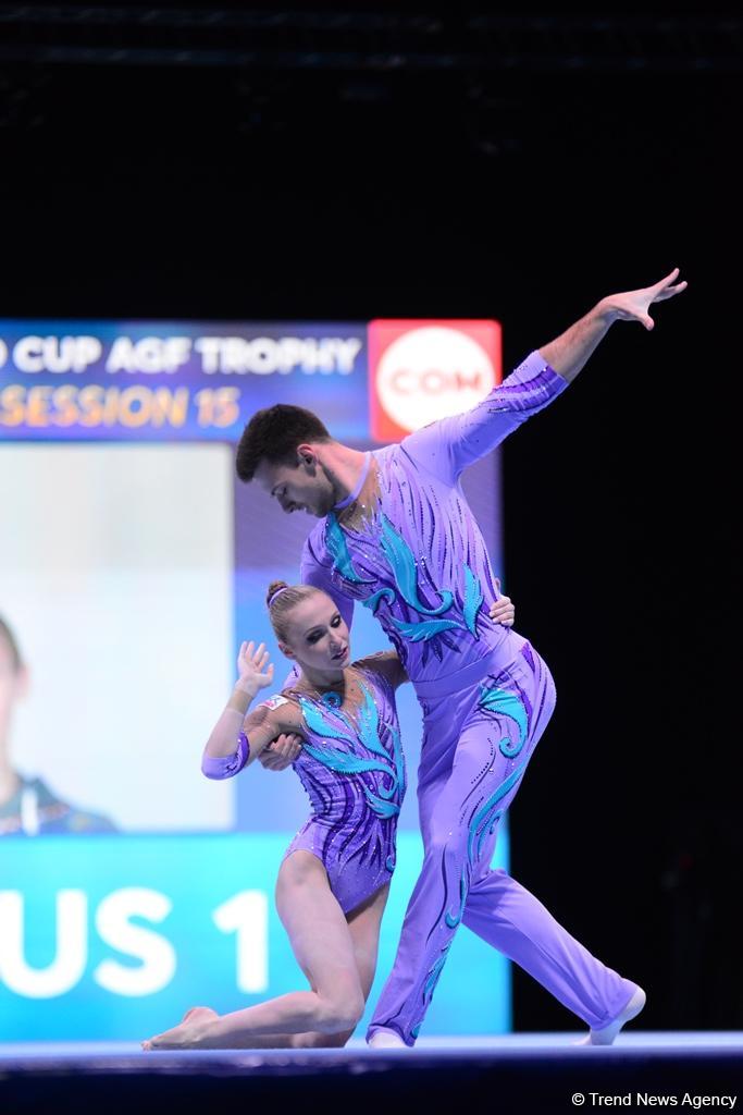 Akrobatika gimnastikası üzrə Dünya Kubokunun finalları start götürüb (FOTO)