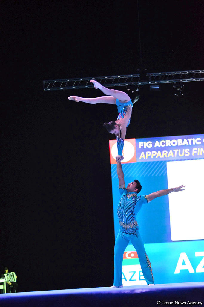 Akrobatika gimnastikası üzrə Dünya Kubokunun finalları start götürüb (FOTO)