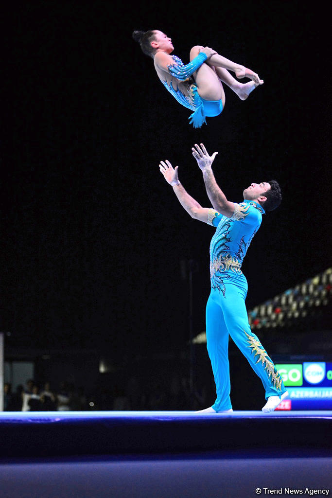 Akrobatika gimnastikası üzrə Dünya Kubokunun finalları start götürüb (FOTO)