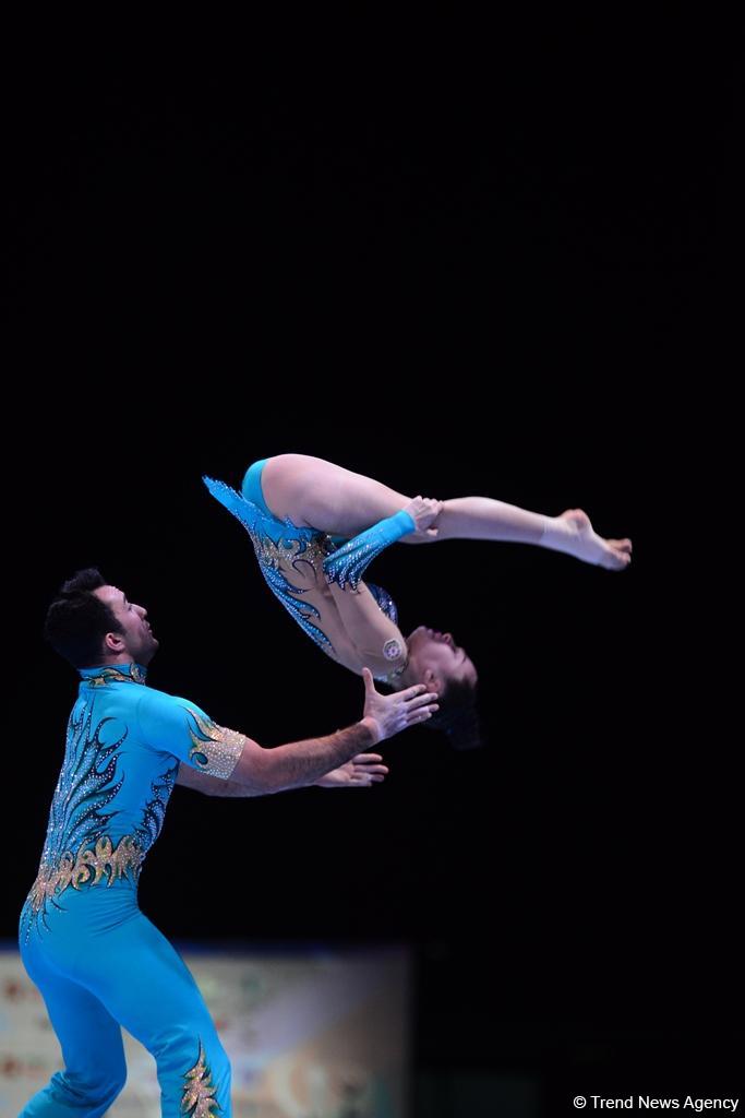 Akrobatika gimnastikası üzrə Dünya Kubokunun finalları start götürüb (FOTO)