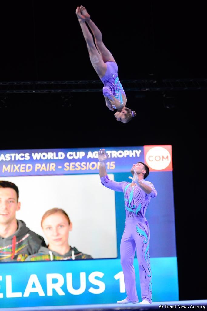 Akrobatika gimnastikası üzrə Dünya Kubokunun finalları start götürüb (FOTO)