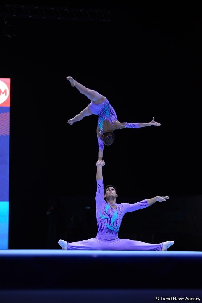 Akrobatika gimnastikası üzrə Dünya Kubokunun finalları start götürüb (FOTO)