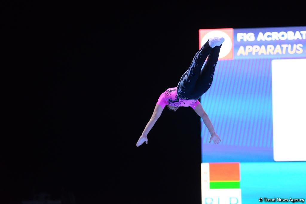 Akrobatika gimnastikası üzrə Dünya Kubokunun finalları start götürüb (FOTO)