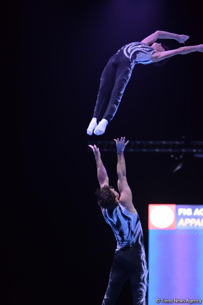 Akrobatika gimnastikası üzrə Dünya Kubokunun finalları start götürüb (FOTO)