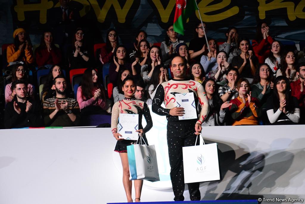 Bakıda akrobatika gimnastikası üzrə Dünya Kubokunun mükafatlandırma mərasimi keçirilib (FOTO)