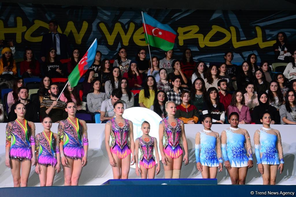 Bakıda akrobatika gimnastikası üzrə Dünya Kubokunun mükafatlandırma mərasimi keçirilib (FOTO)