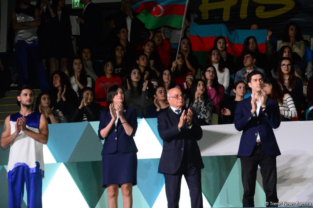 Bakıda akrobatika gimnastikası üzrə Dünya Kubokunun mükafatlandırma mərasimi keçirilib (FOTO)