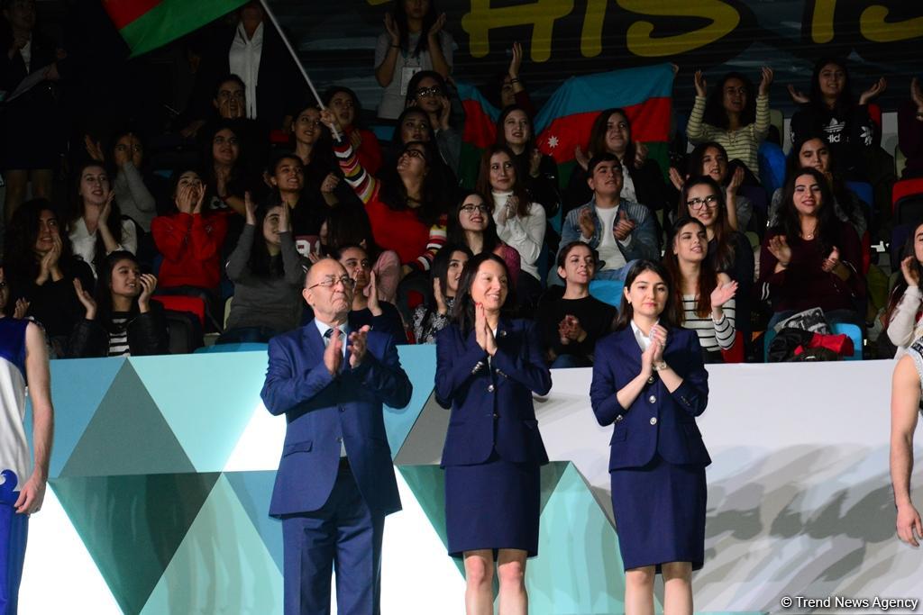 Bakıda akrobatika gimnastikası üzrə Dünya Kubokunun mükafatlandırma mərasimi keçirilib (FOTO)