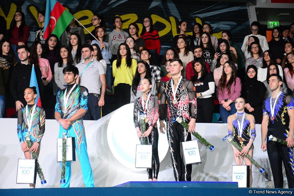 Bakıda akrobatika gimnastikası üzrə Dünya Kubokunun ikinci mükafatlandırma mərasimi keçirilib (FOTO)