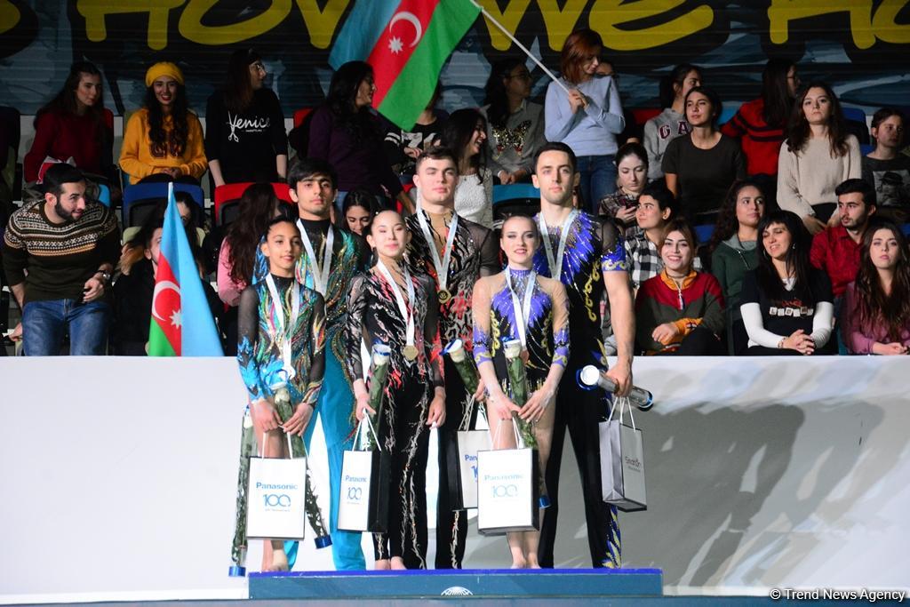 Bakıda akrobatika gimnastikası üzrə Dünya Kubokunun ikinci mükafatlandırma mərasimi keçirilib (FOTO)