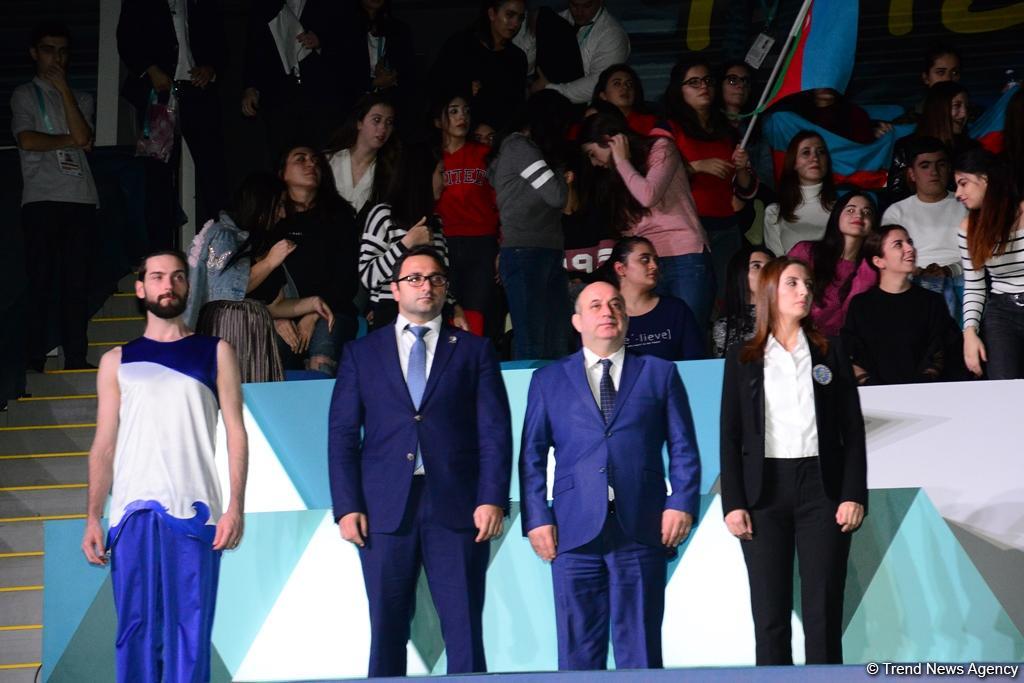Bakıda akrobatika gimnastikası üzrə Dünya Kubokunun ikinci mükafatlandırma mərasimi keçirilib (FOTO)