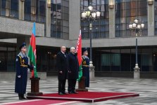 Azərbaycan Prezidenti İlham Əliyevin Minskdə rəsmi qarşılanma mərasimi olub (FOTO)