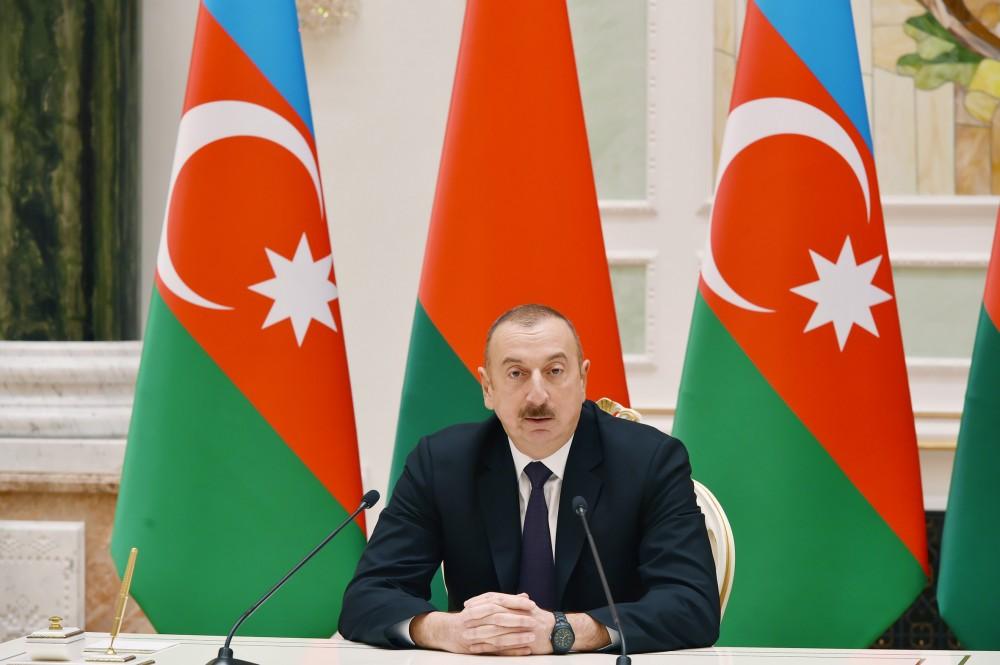 Prezident İlham Əliyev: Azərbaycan və Belarus arasında hərbi-texniki əməkdaşlığın kifayət qədər böyük həcmləri və genişlənməyə yaxşı meyli var
