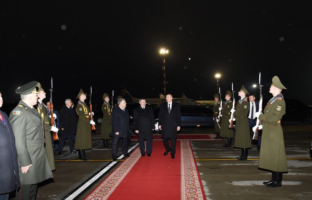 Prezident İlham Əliyevin Belarusa rəsmi səfəri başa çatıb (FOTO)