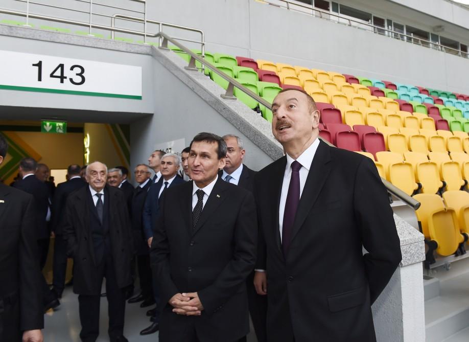 Prezident İlham Əliyev Aşqabadda Olimpiya Kompleksi ilə tanış olub (FOTO)