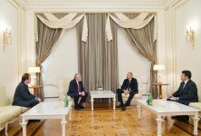 Prezident İlham Əliyev ABŞ-ın tanınmış din xadimlərini qəbul edib (YENİLƏNİB) (FOTO)