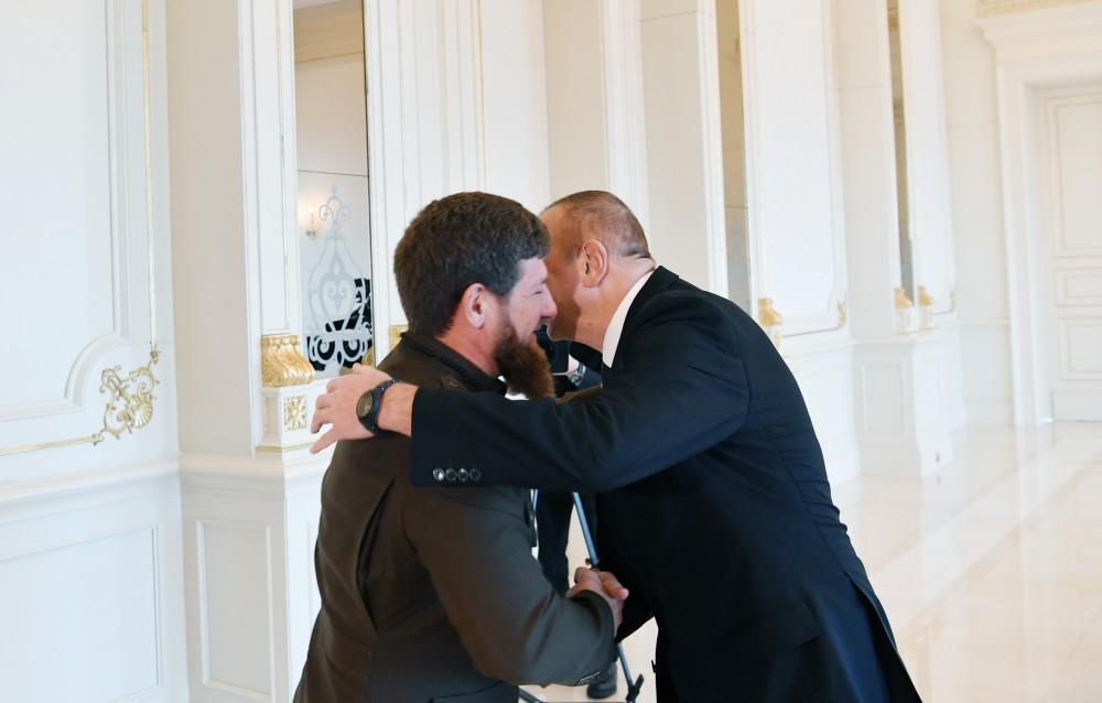 Prezident İlham Əliyev Rusiyanın Çeçenistan Respublikasının başçısını qəbul edib (FOTO) (YENİLƏNİB)