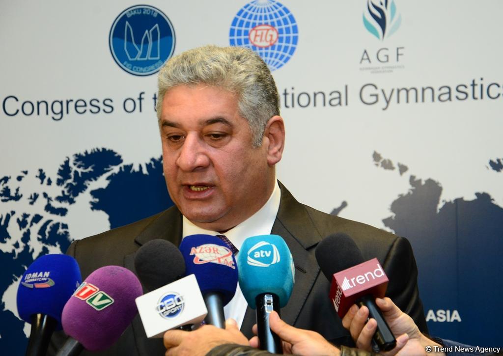 Nazir: Beynəlxalq Gimnastika Federasiyasının Konqresinin Bakıda keçirilməsi Azərbaycana olan böyük etimadın göstəricisidir