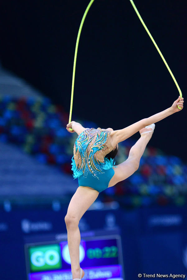Milli Gimnastika Arenasında bədii gimnastika üzrə 25-ci Azərbaycan Birinciliyi start götürüb (FOTO)