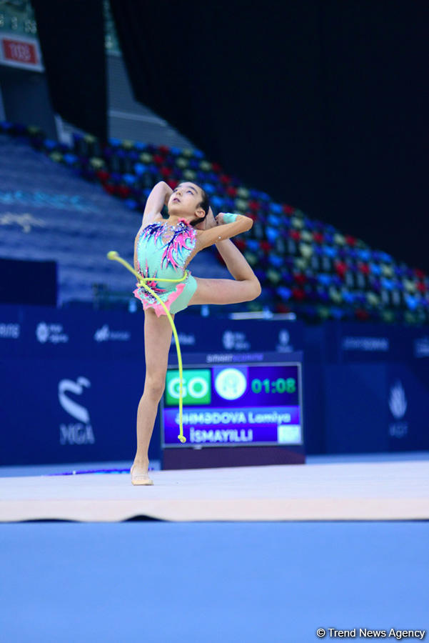Milli Gimnastika Arenasında bədii gimnastika üzrə 25-ci Azərbaycan Birinciliyi start götürüb (FOTO)