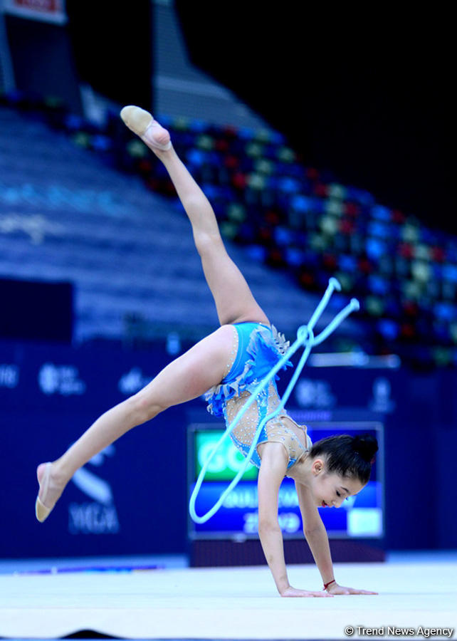Milli Gimnastika Arenasında bədii gimnastika üzrə 25-ci Azərbaycan Birinciliyi start götürüb (FOTO)