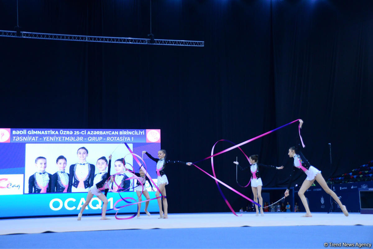 Milli Gimnastika Arenasında bədii gimnastika üzrə 25-ci Azərbaycan Birinciliyi start götürüb (FOTO)