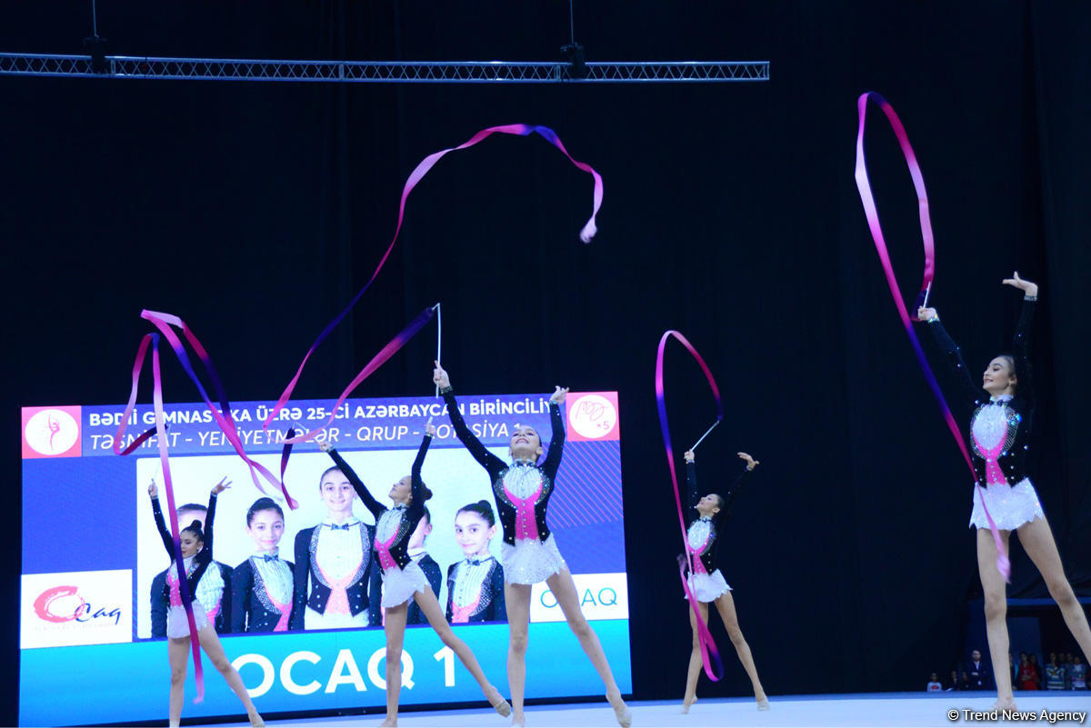 Milli Gimnastika Arenasında bədii gimnastika üzrə 25-ci Azərbaycan Birinciliyi start götürüb (FOTO)