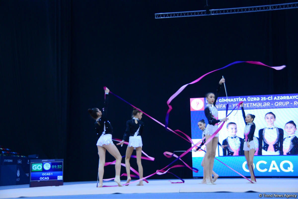 Milli Gimnastika Arenasında bədii gimnastika üzrə 25-ci Azərbaycan Birinciliyi start götürüb (FOTO)
