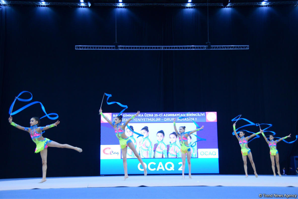 Milli Gimnastika Arenasında bədii gimnastika üzrə 25-ci Azərbaycan Birinciliyi start götürüb (FOTO)