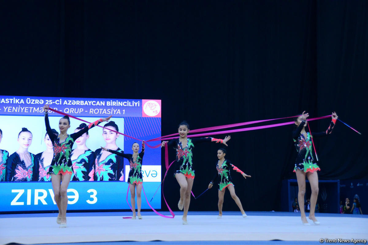 Milli Gimnastika Arenasında bədii gimnastika üzrə 25-ci Azərbaycan Birinciliyi start götürüb (FOTO)