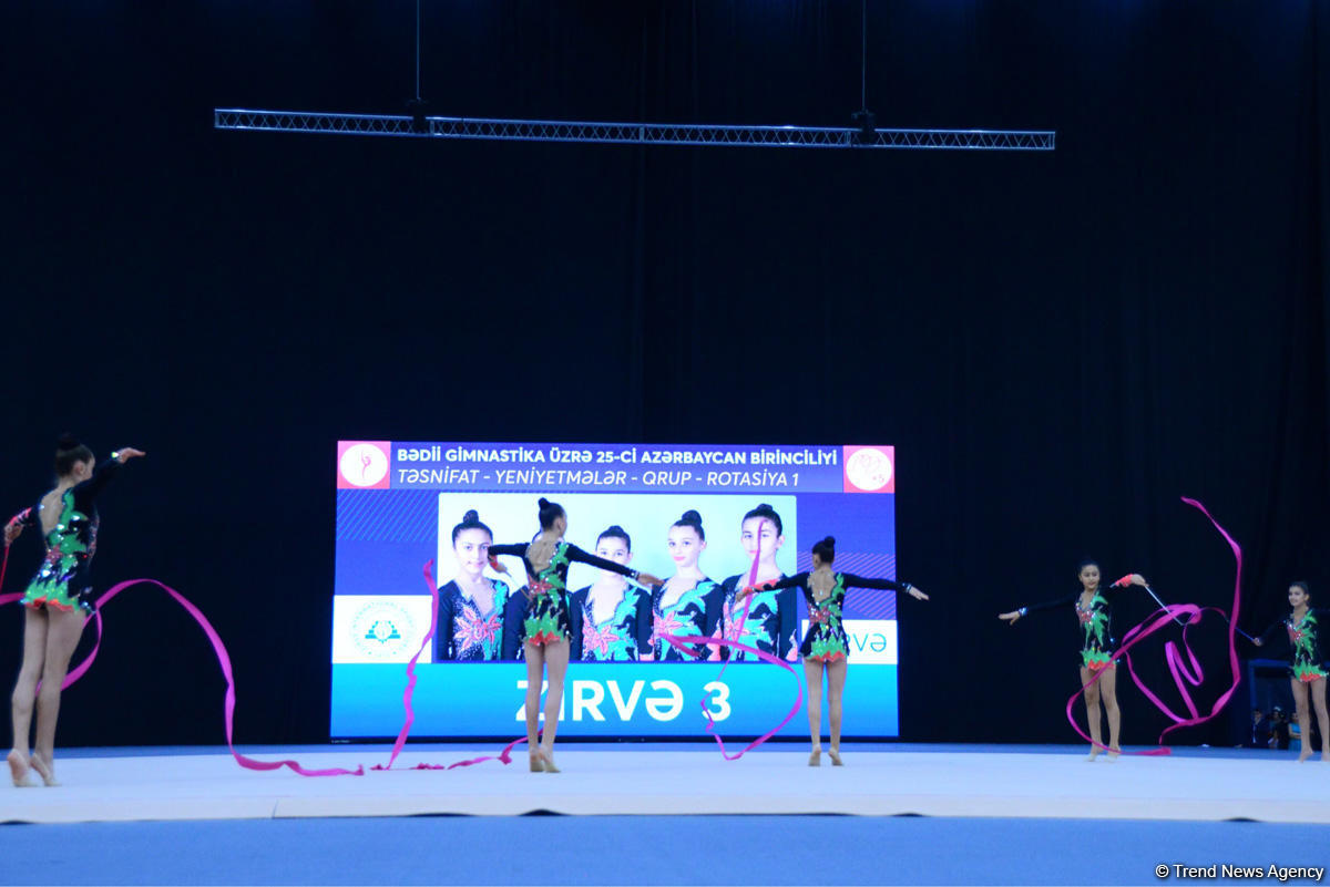 Milli Gimnastika Arenasında bədii gimnastika üzrə 25-ci Azərbaycan Birinciliyi start götürüb (FOTO)