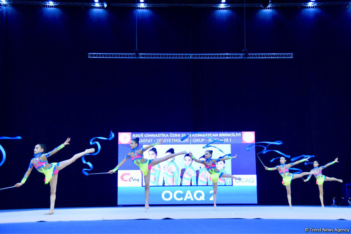 Milli Gimnastika Arenasında bədii gimnastika üzrə 25-ci Azərbaycan Birinciliyi start götürüb (FOTO)