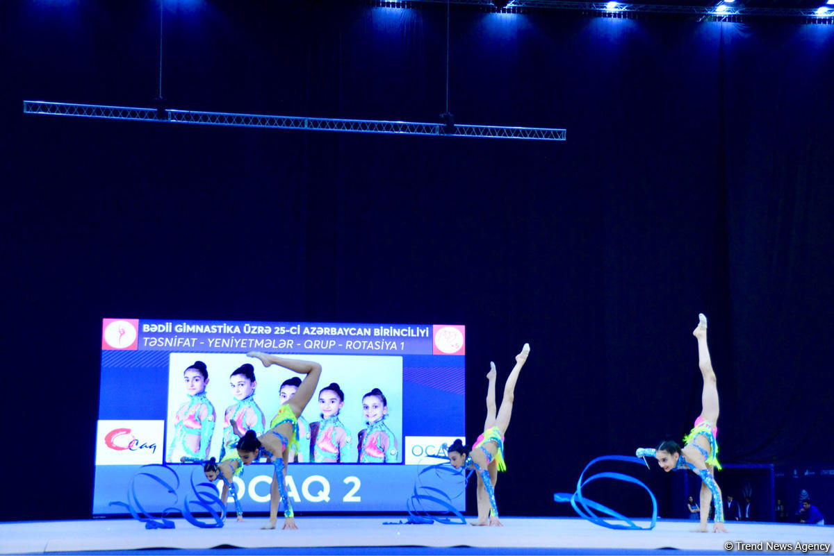 Milli Gimnastika Arenasında bədii gimnastika üzrə 25-ci Azərbaycan Birinciliyi start götürüb (FOTO)
