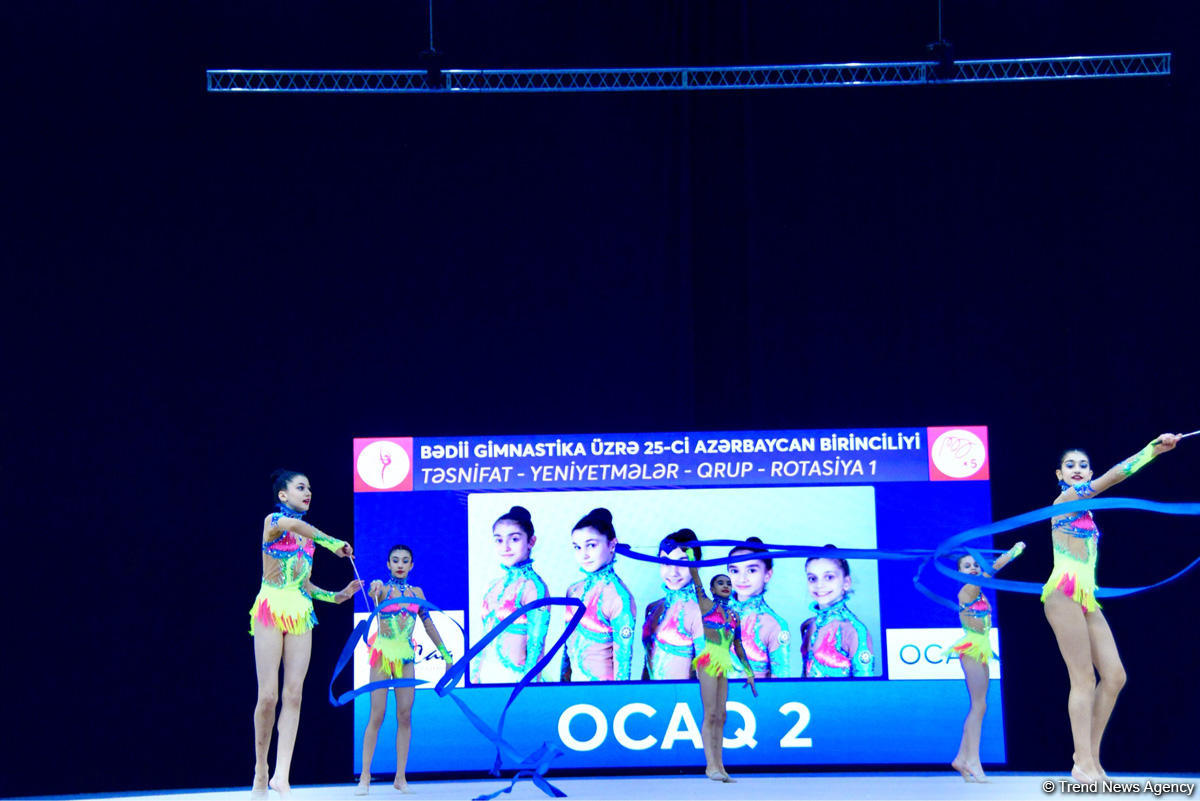 Milli Gimnastika Arenasında bədii gimnastika üzrə 25-ci Azərbaycan Birinciliyi start götürüb (FOTO)
