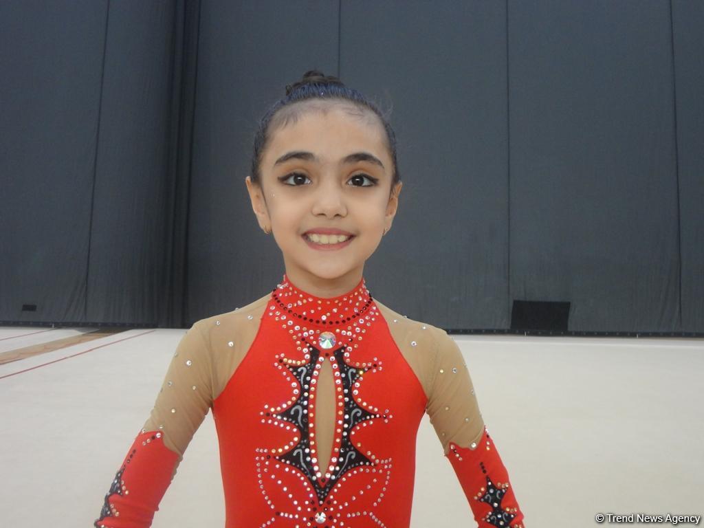 Gəncədən olan idmançı: Arzum Milli Gimnastika Arenasında keçirilən yarışlarda həmişə birinci yeri tutmaqdır