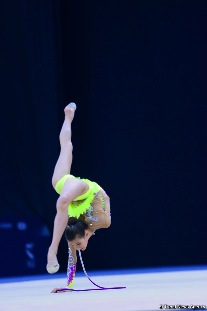 Bədii gimnastika üzrə 25-ci Azərbaycan Birinciliyinin üçüncü günü başlayıb (FOTO)