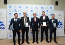 2018-ci ildə yüksək nəticə qazanmış idmançı və məşqçilərin təltif olunma mərasimi keçirilib (FOTO)