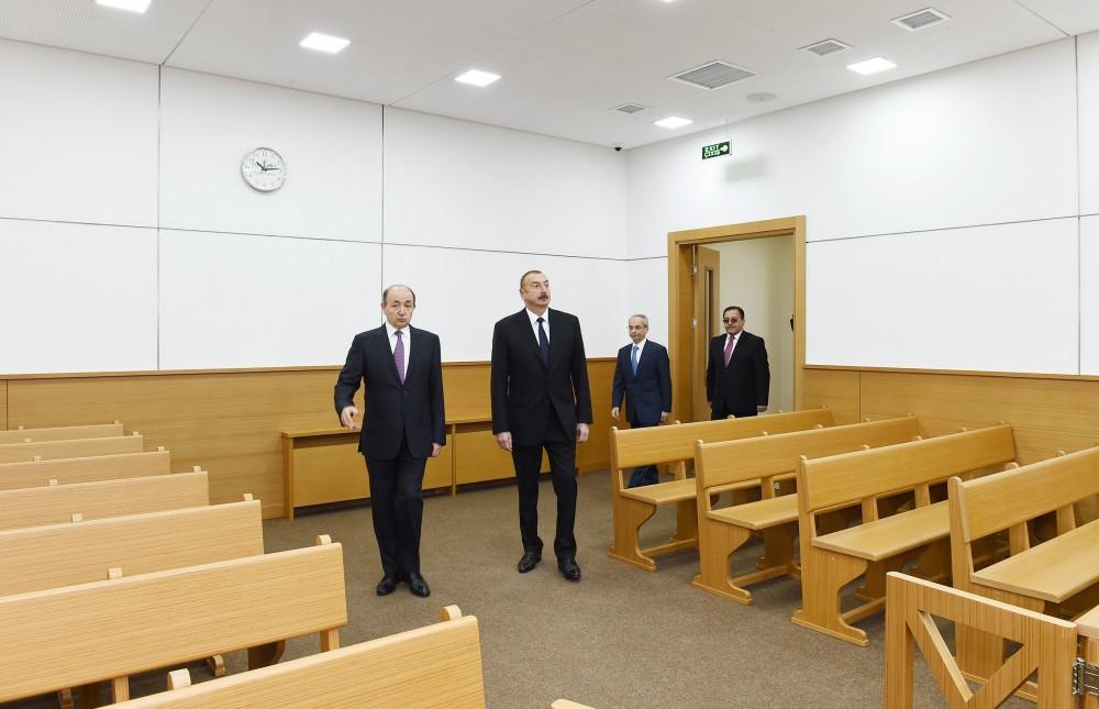 Prezident İlham Əliyev Binəqədi Rayon Məhkəməsinin yeni inzibati binasının açılışında iştirak edib (YENİLƏNİB) (FOTO)