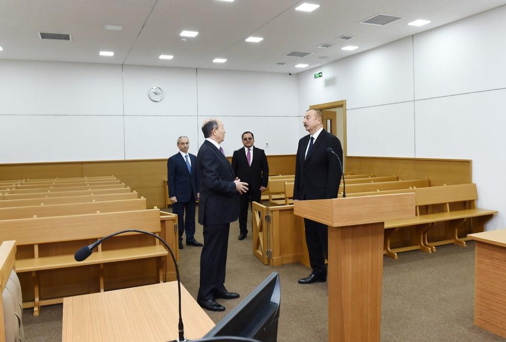Prezident İlham Əliyev Binəqədi Rayon Məhkəməsinin yeni inzibati binasının açılışında iştirak edib (YENİLƏNİB) (FOTO)