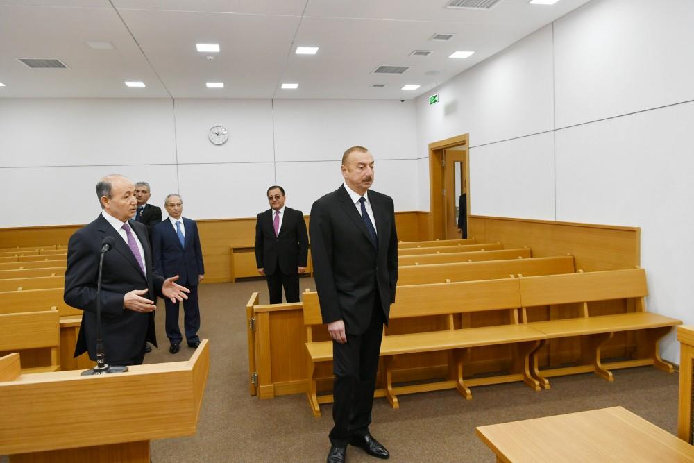 Prezident İlham Əliyev Binəqədi Rayon Məhkəməsinin yeni inzibati binasının açılışında iştirak edib (YENİLƏNİB) (FOTO)