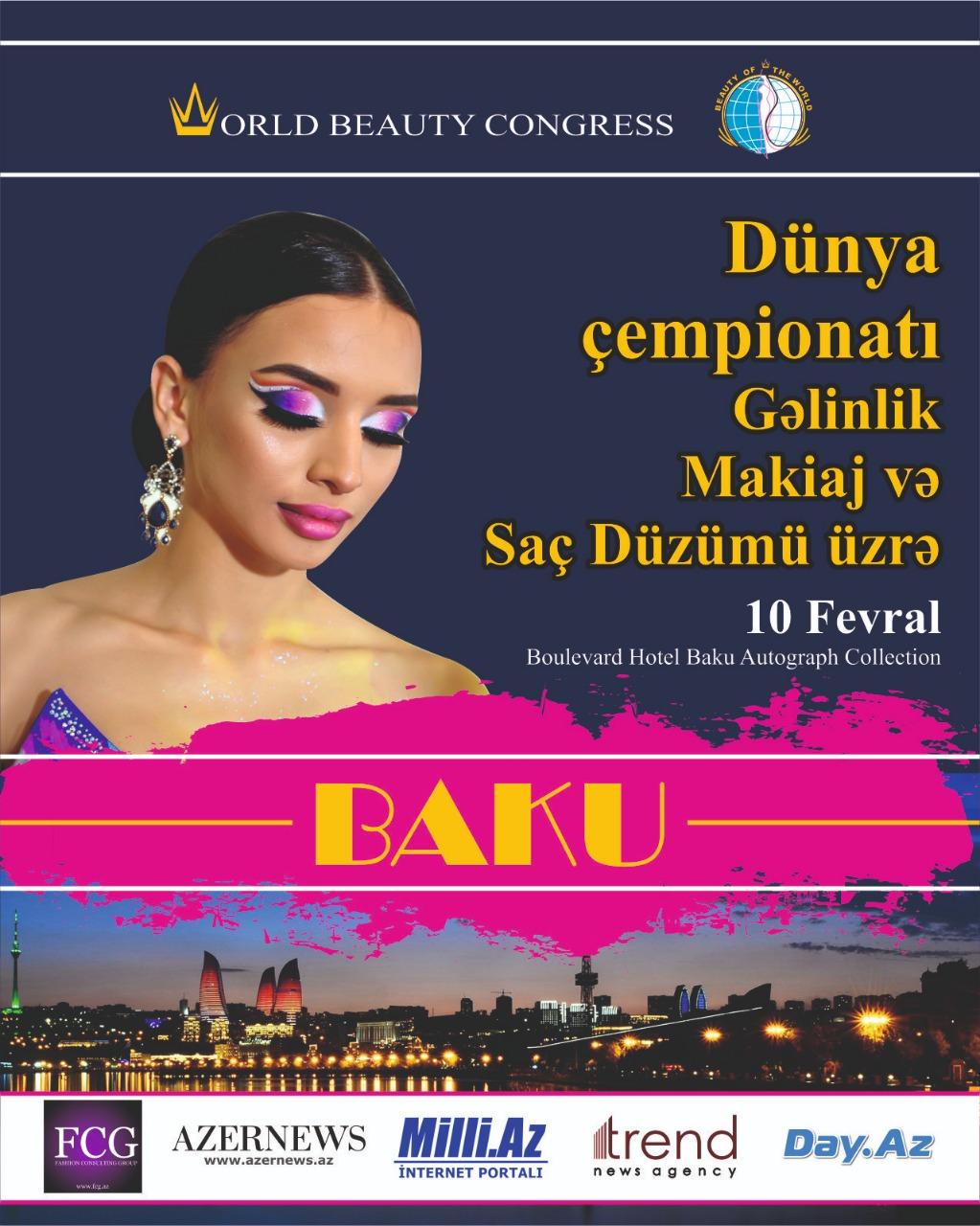 Bakıda makiaj, saç düzümü və paltar üzrə beynəlxalq müsabiqə keçiriləcək (FOTO)
